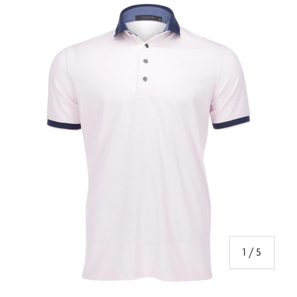 Greyson Clothiers Ponderous Wolf Performance Polo Shirt XL Pink Rosemary